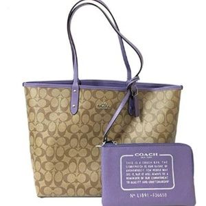 Coach Reversible PVC City Signature Tote